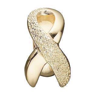 Christina Collect Support the Breasts - Break Cancer gold-plated loop pendant